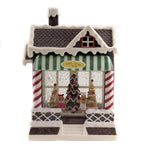 Christmas Gingerbread House Swirl LED Plastic Candy Village Shop 133338