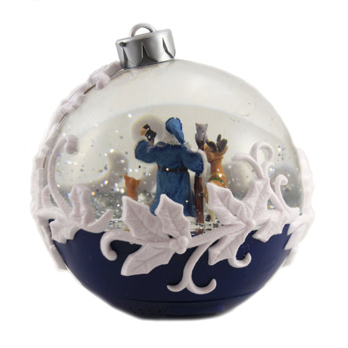 Christmas Led Santa Deer Dome Ornament - - SBKGifts.com