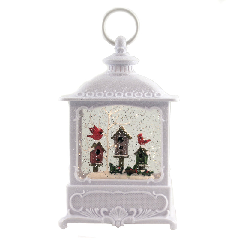 Christmas LED Swirl Bird Houses Lantern Plastic Cardinals Trees 133321
