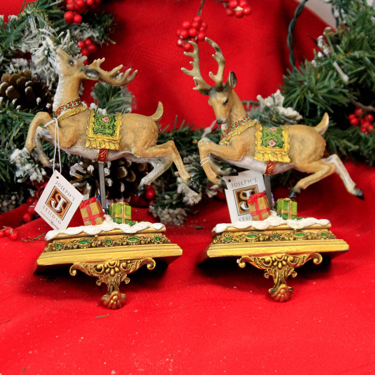 Joseph Studio Deer Stocking Holders - - SBKGifts.com