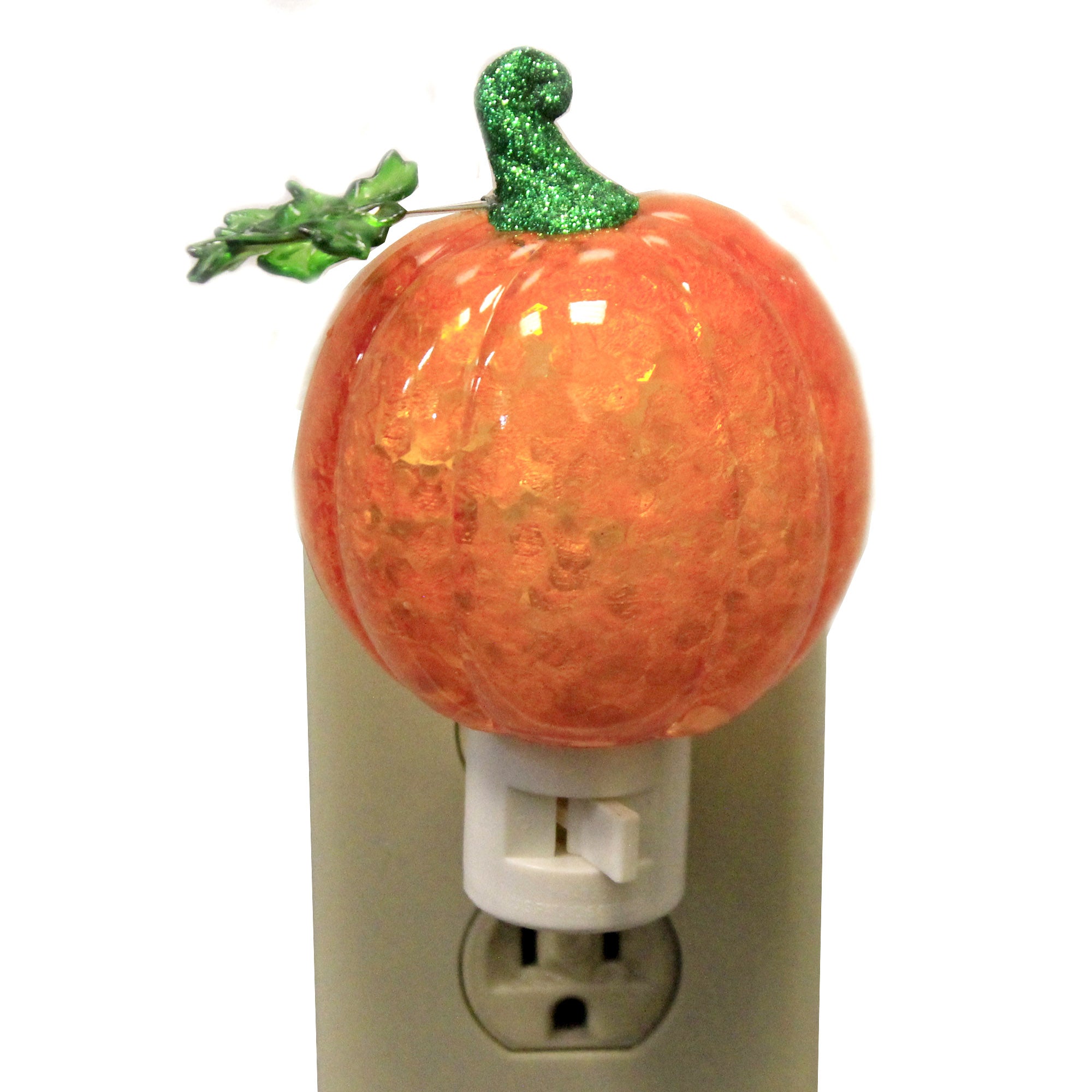 Roman 5.00In Pumpkin Halloween Night Light, Plastic, Electric Plug
