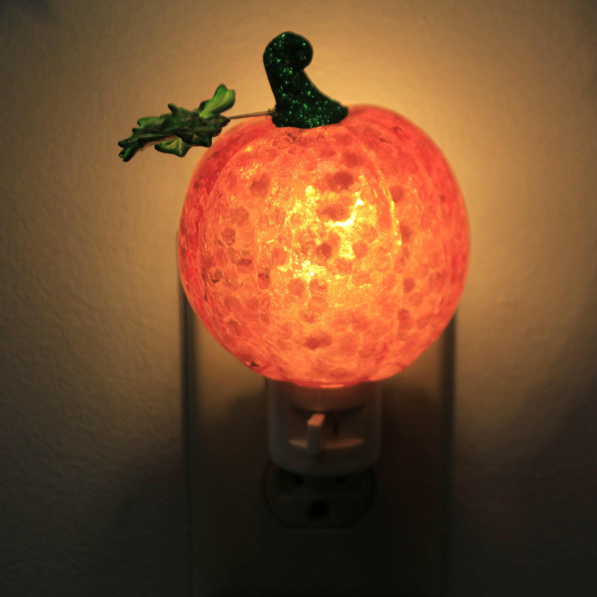 Roman 5.00In Pumpkin Halloween Night Light, Plastic, Electric Plug
