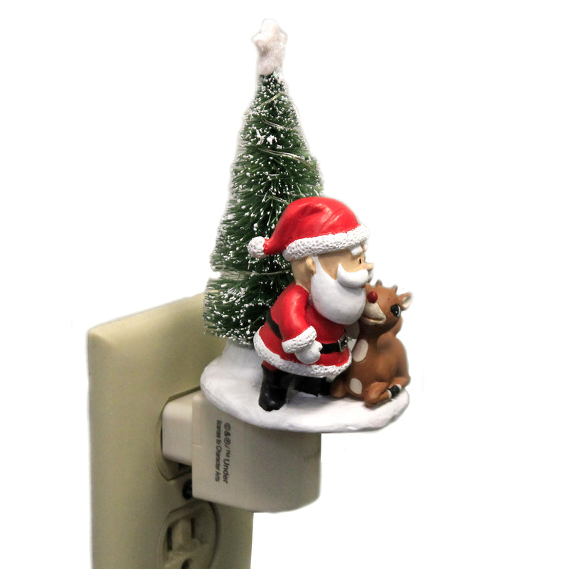 Christmas Santa And Rudolph Night Light - - SBKGifts.com