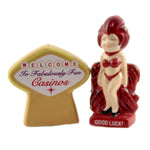 Tabletop Magnetic Casino Fun Salt Pepper Las Vegas Showgirl Set/2 12288 .