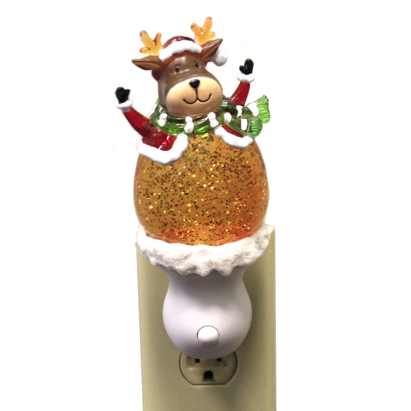 Christmas Reindeer Swirl Night Light Plastic Electric 160194 (46453)