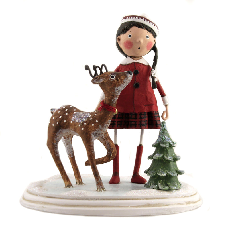 Lori Mitchell Winter Wonderland Polyresin Deer Tree Snow Christmas 12262 (46463)