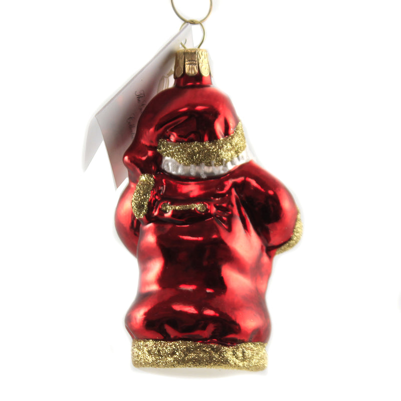 Golden Bell Collection Small Shiny Santa & Bear - - SBKGifts.com