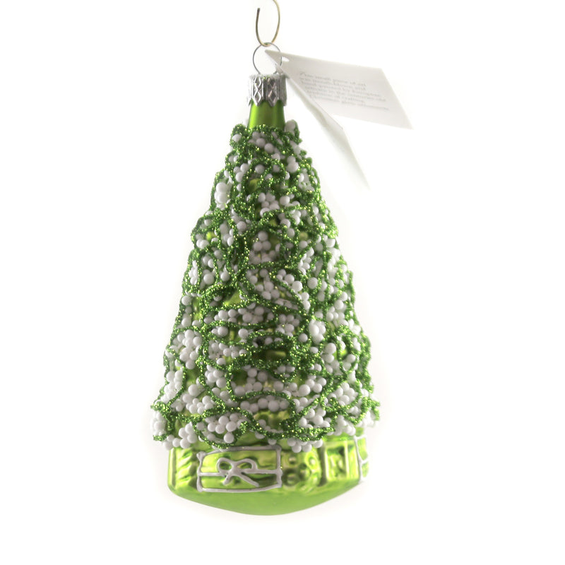 Golden Bell Collection Lime Green Tree W/ White Balls Ornament Christmas Czech Nva035 (46508)
