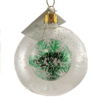 Golden Bell Collection Clear Ball With Cardinal - - SBKGifts.com