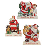 Christmas Retro Christmas Dummy Boards. Wood Santa Toys Puppy Presents Rl2322