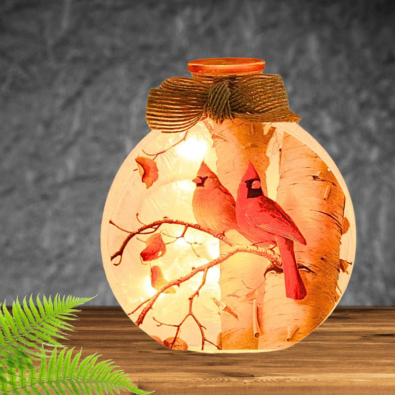 Stony Creek Fall Cardinals Pre-Lit Round Sm - - SBKGifts.com