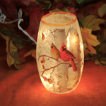 Stony Creek Fall Cardinals Small Lit Vase - - SBKGifts.com
