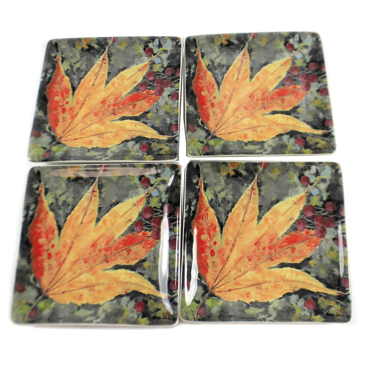 (46637) Colors Of Fall Leaf Plate