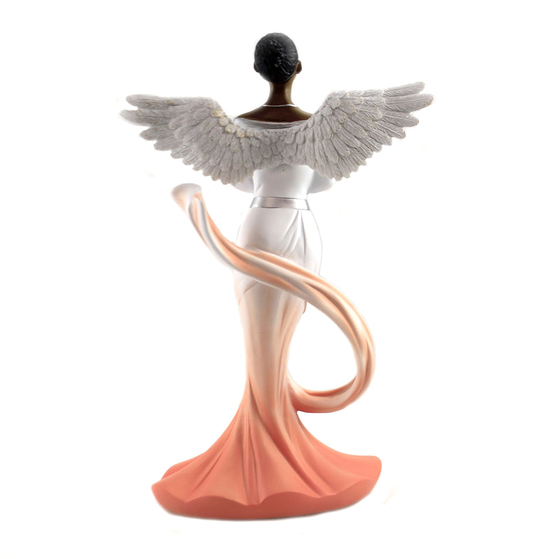 Black Art Angel With Orange Sash - - SBKGifts.com