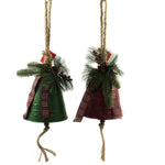 Christmas Metal Bell Ornaments Metal Greenery Tree Moose 9739684