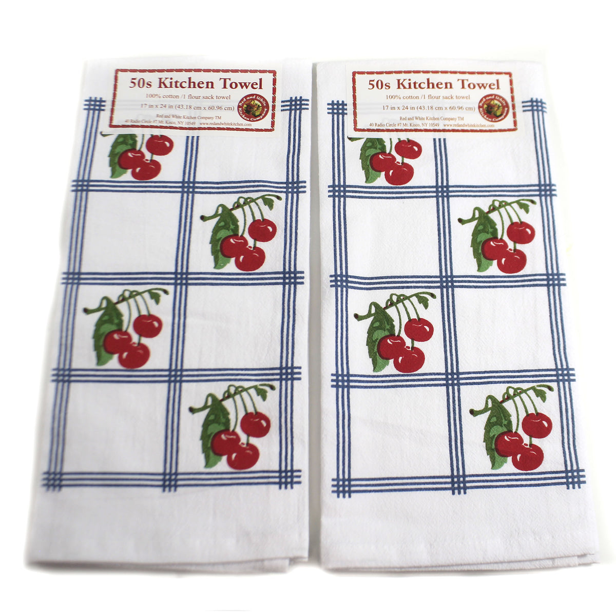 (46837) Country Cherries Blue Set/2