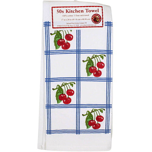 Red And White Kitchen Cherries Or Cherry Pie Towels - - SBKGifts.com