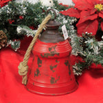 Home Decor 9.50 Inch Red Metal Bell - - SBKGifts.com