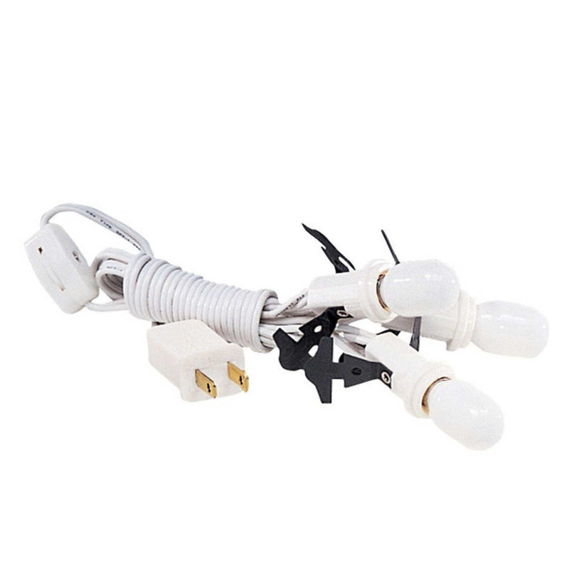 Department 56 Villages 3-Socket Light Set - One Light Cord With Tree Bulbs 3 Inch, Glass - Village Accessory 52835 (4688)