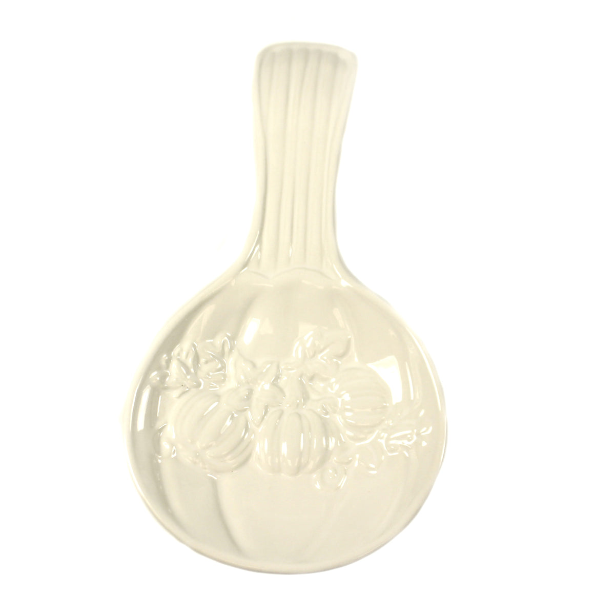 (46925) White Pumpkin Spoon Rest