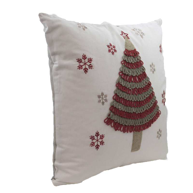 Christmas Tree With Snowflakes Pillow - - SBKGifts.com
