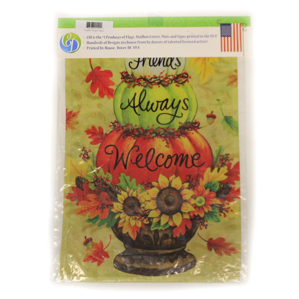 Home & Garden Pumpkin Topiary Flag - - SBKGifts.com