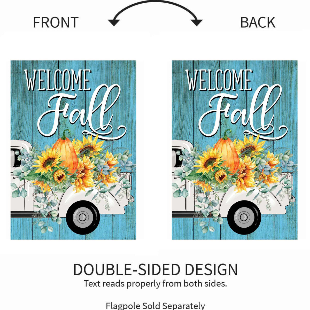 Custom Decor Floral Truck Flag - - SBKGifts.com