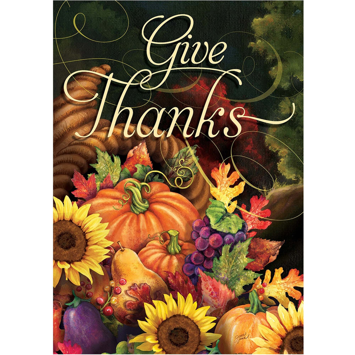 47003 Overflowing Cornucopia Flag 4116FM