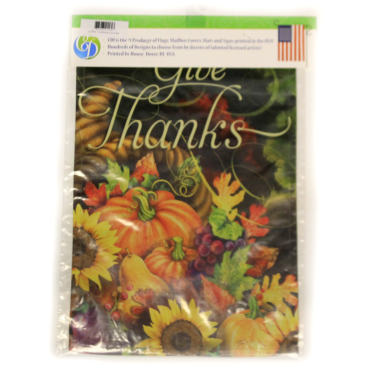 Home & Garden Overflowing Cornucopia Flag - - SBKGifts.com