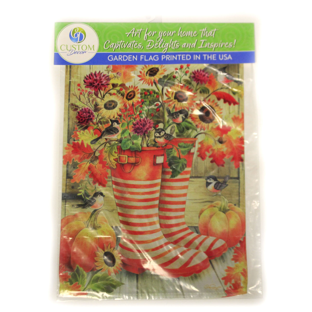 Home & Garden Welcome Boots Flag - - SBKGifts.com