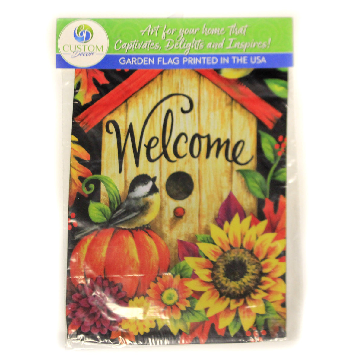Home & Garden Fall Birdhouse Flag - - SBKGifts.com