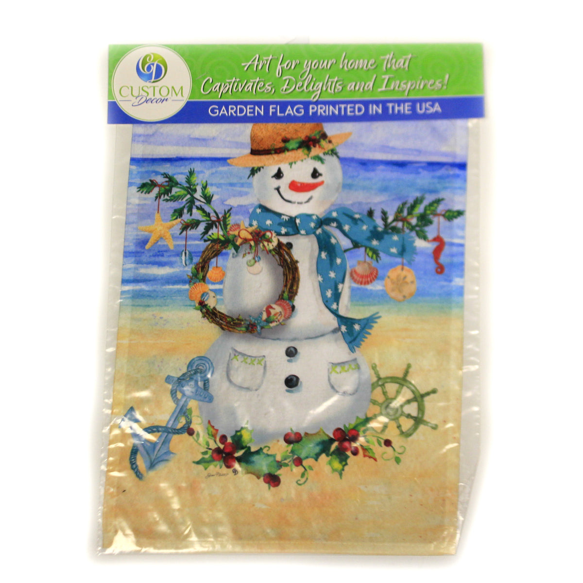 47025 Coastal Snowman Flag 4410FM