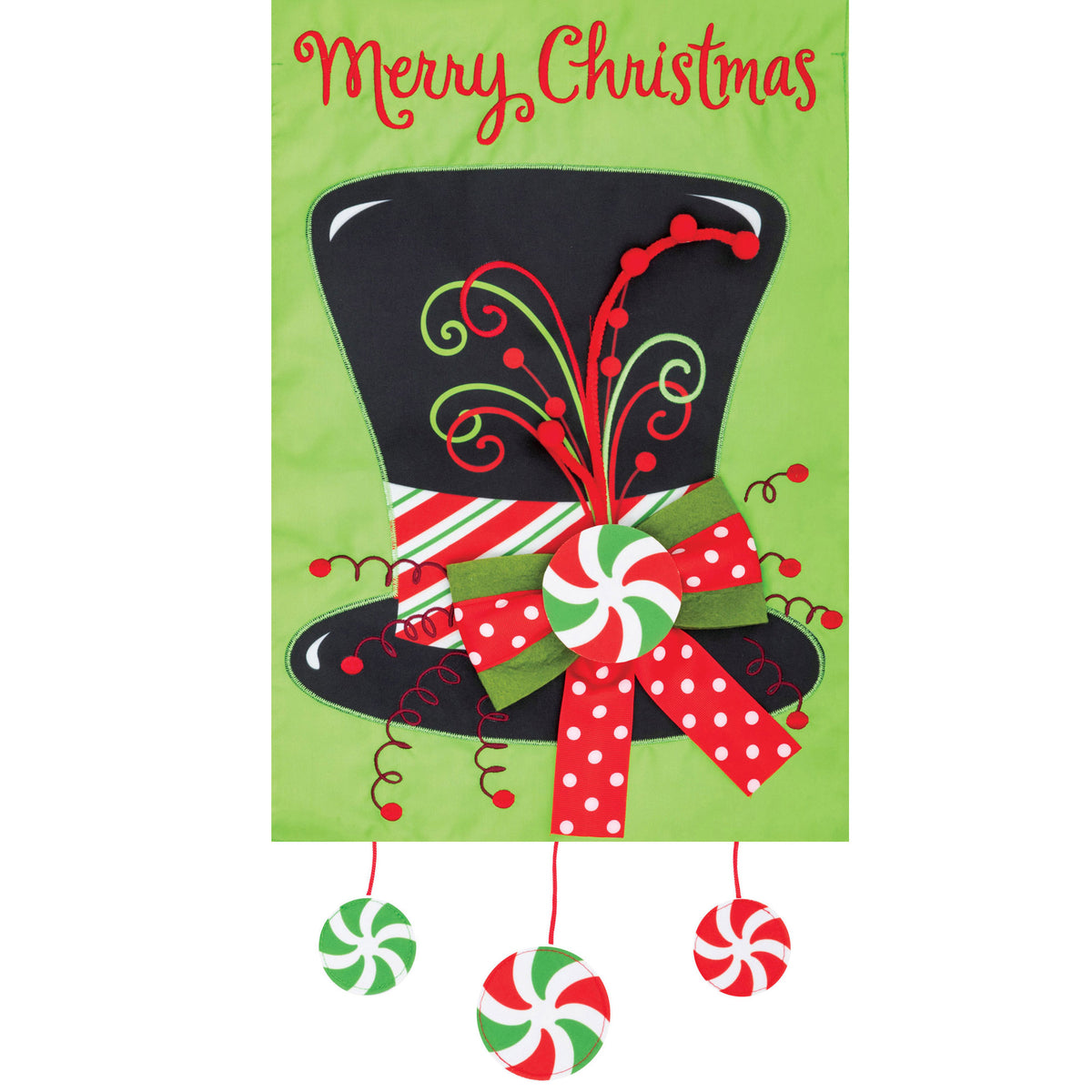 (47034) Whimsy Top Hat Applique Flag