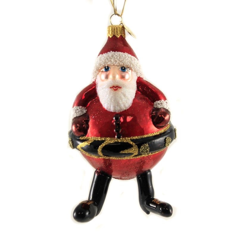 Standing Roly Poly Santa - 1 Ornament 5.5 Inch, Glass - Ornament Christmas Traditional 08232 (47119)