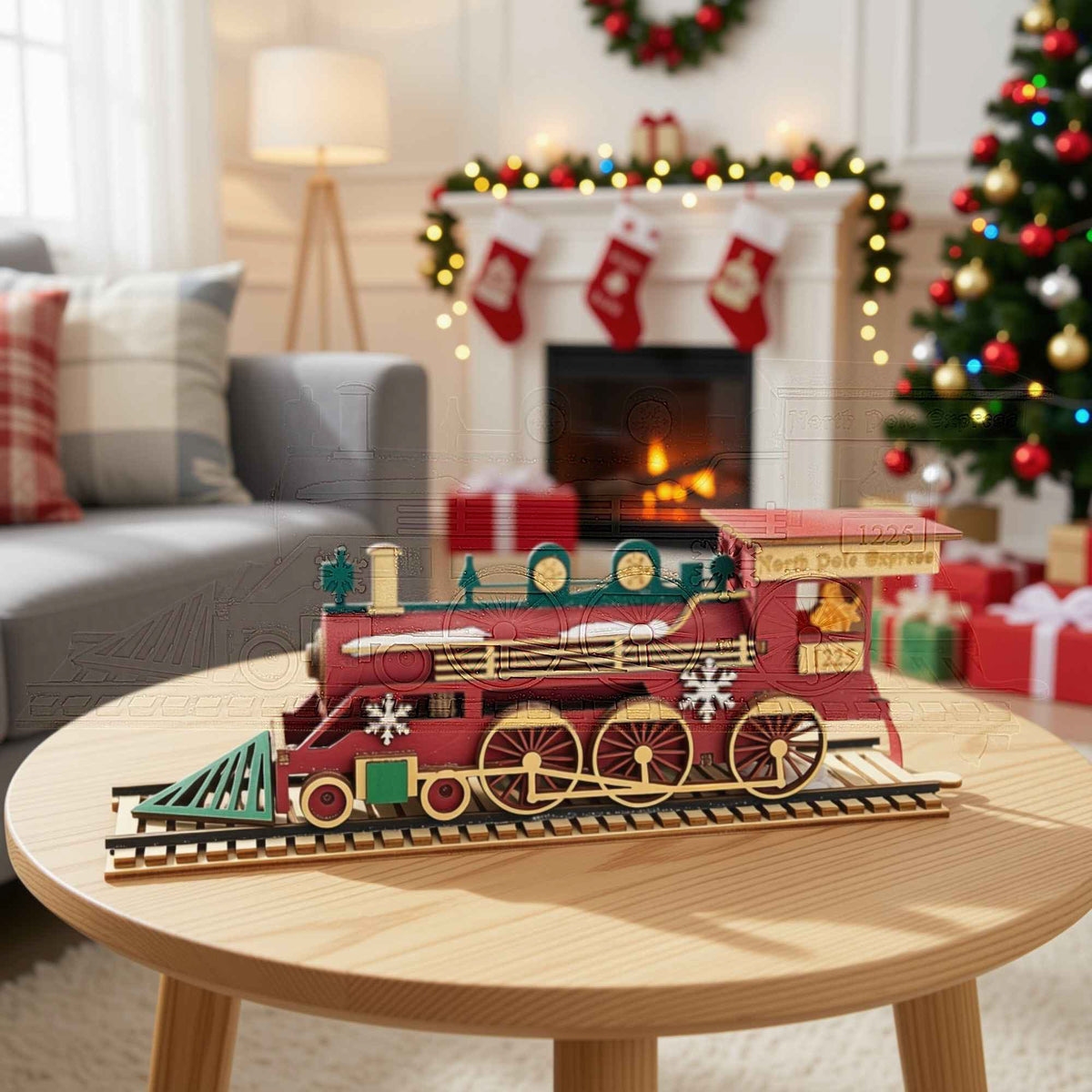 Ginger Cottages Santa's Np Express Engine - - SBKGifts.com