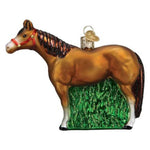 Old World Christmas Quarter Horse - One Ornament 3.75 Inch, Glass - Ornament Rodeo Pet 12571. (47151)