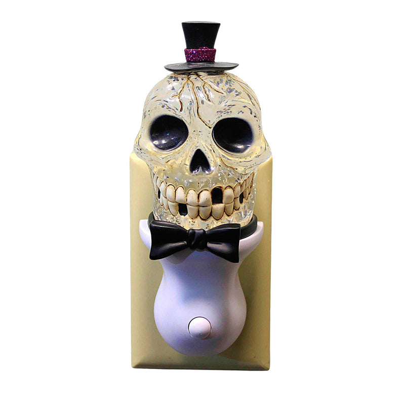 Halloween Skull Nighlight Plastic Electric Bow Tie 160222 (47159)
