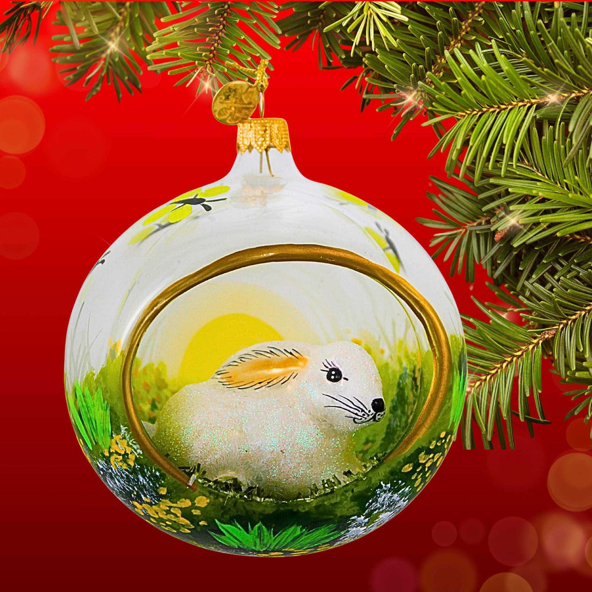 Morawski Bunny In Meadow Diorama - - SBKGifts.com
