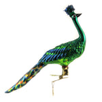 Colorful Clip On Peacock - 1 Ornament 5.5 Inch, Glass - Ornament Bird Feather 17605 (47178)