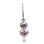 Christina's World Colored Flowers & Reflectors Tree Topper Finial Silver Fin994