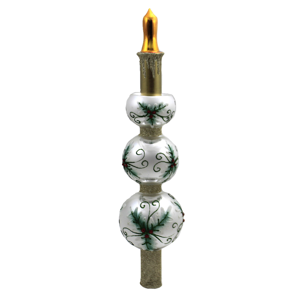 (47198) 3 Tiered Holly Lace & Candle