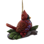Jim Shore Cardinal On Branch Ornament - - SBKGifts.com