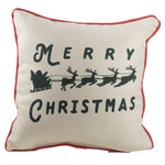 Little Birdie Merry Christmas Santa  Pillow - One Pillow 16 Inch, Polyester - Sleigh Santa Reindeer Chr0125 (47251)