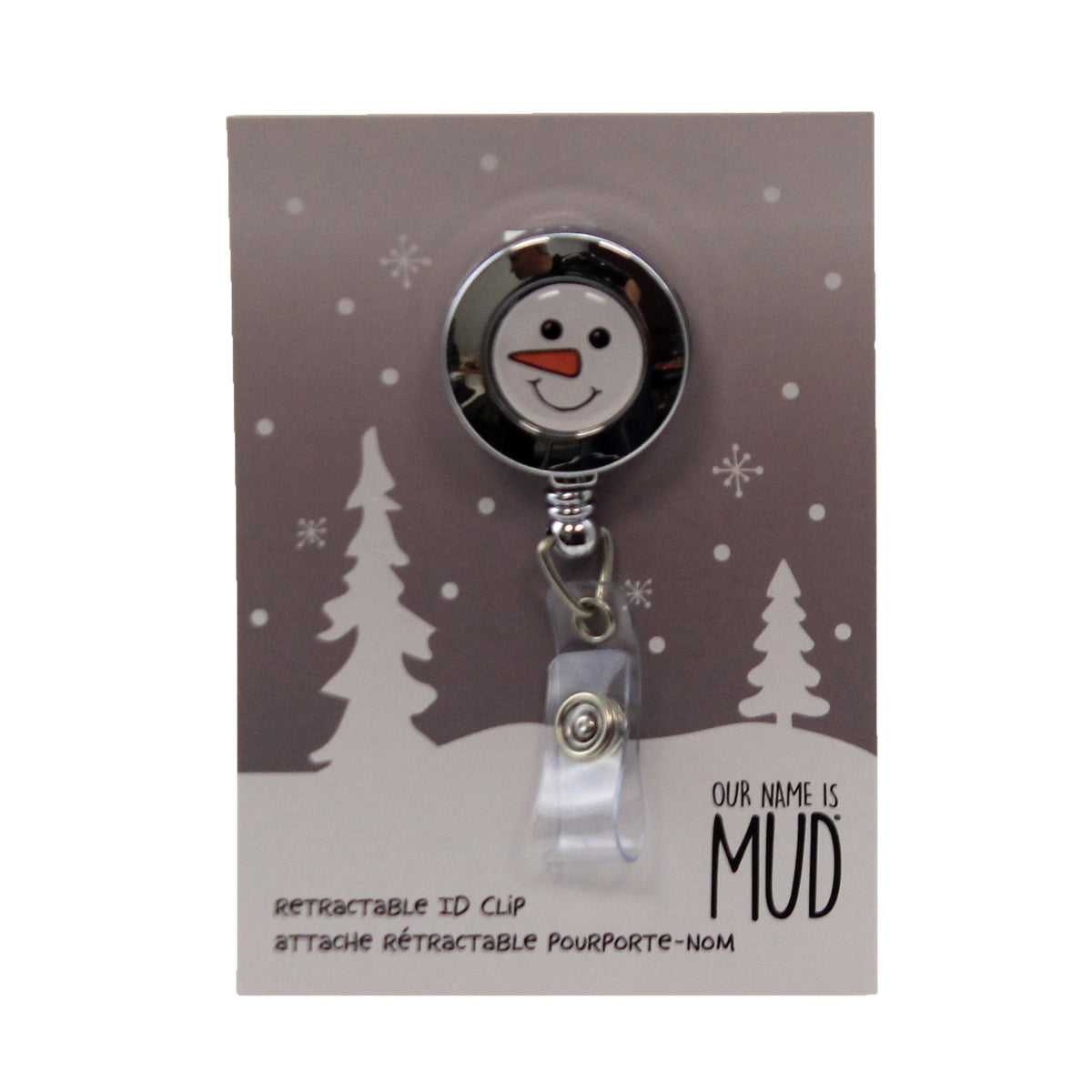 (47270) Snowman Retractable Id Clip