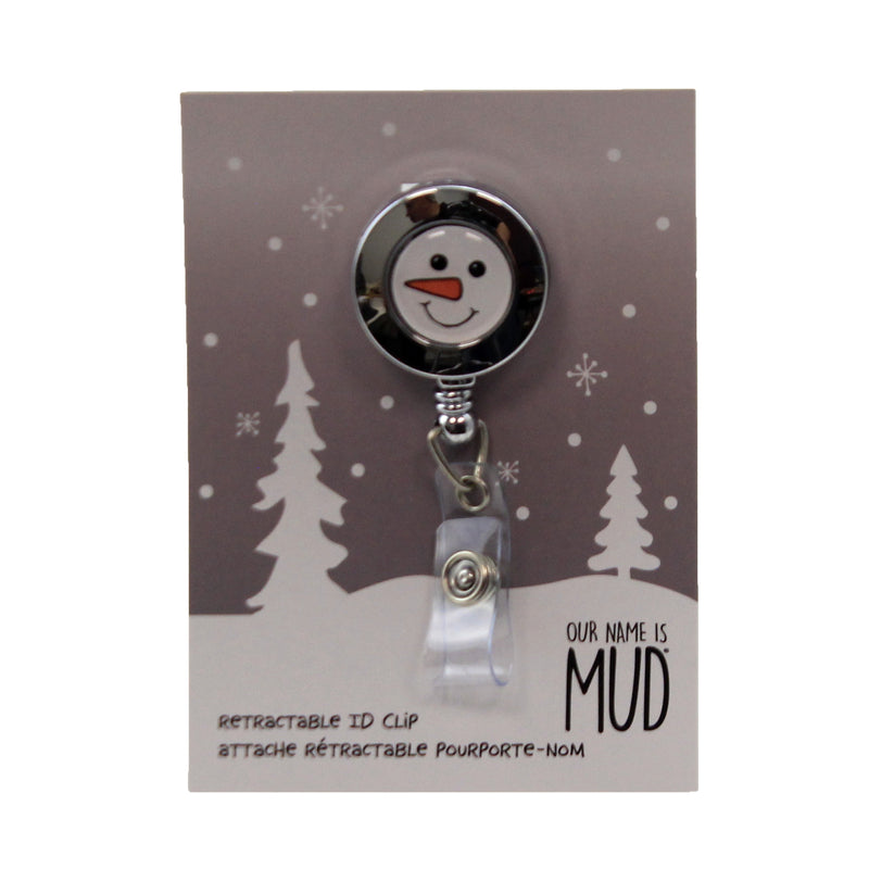 (47270) Snowman Retractable Id Clip