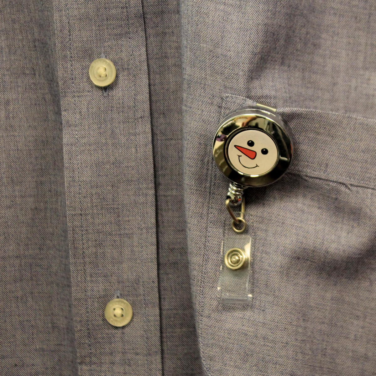 Accessories Snowman Retractable Id Clip - - SBKGifts.com