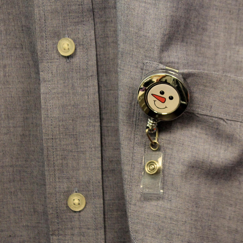 Accessories Snowman Retractable Id Clip - - SBKGifts.com