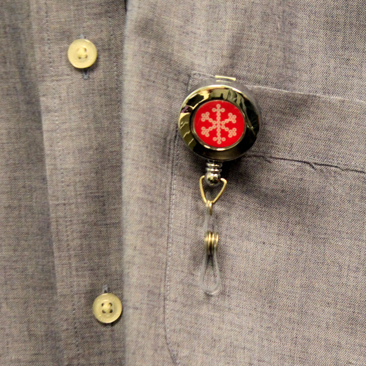 Accessories Snowflake Retractable Id Clip - - SBKGifts.com