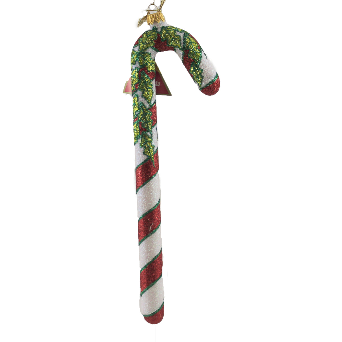 Morawski 10.25 " Holly Leaf Candy Cane - - SBKGifts.com