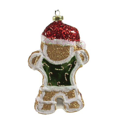 Holiday Ornament Glittered Gingerbread Man - - SBKGifts.com
